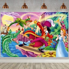 Peter Pan Party Supplies Backdrop Banner Background Vinyl Birthday Gift