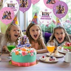 Birthday Party Decorations, Purple Pink Party Supplies Set with Happy Birthda…