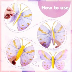 10 Pcs Butterfly Party Decorations 3D Hanging Birthday Decorations