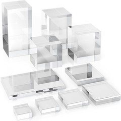 10 Pcs Acrylic Cubes for Display Product Photography Props Transparent Acryli…