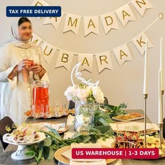 30 PCS Eid Mubarak Cupcake Toppers Glitter Moon Star Ramadan Cupcake Picks Happy