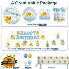Xynic 210 Pc Duck Party Decorations