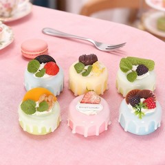 6 PCS Fake Cupcake Jam Artificial Cake Dessert Faux Food Model Photo Display