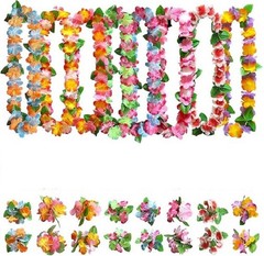 Moon Boat 54pcs Hawaiian Leis Party Props Decoration necklace bracelet flowers