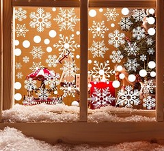 321pcs Christmas Window Clings for Glass Windows 9sheets Snowflake