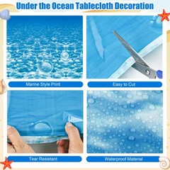 Fovths 20 Pcs Under the Sea Party Decorations with Bubble Garland Tablecloth …