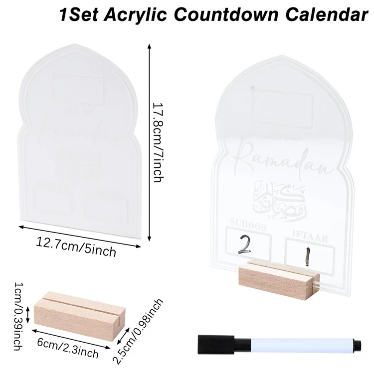 Ramadan Calendar Countdown Decorations for Home Eid Mubarak