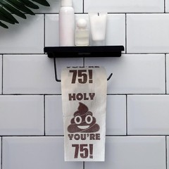75th Birthday Decorations, Funny Toilet Paper Roll, 3-ply Bathroom Decor