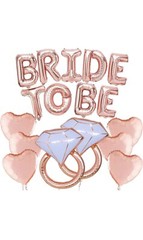 Rose Gold Bride To Be Balloons – Pack of 17 | Bride To Be Decorations |
