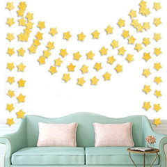 6 Pcs Glitter Star Paper Garland Twinkle Bunting Banner Hanging Decoration 50 Ft