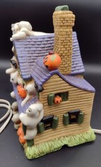 Halloween Lighted House Porcelain Mania Manor Pumpkin Time Ghost Pumpkin Working
