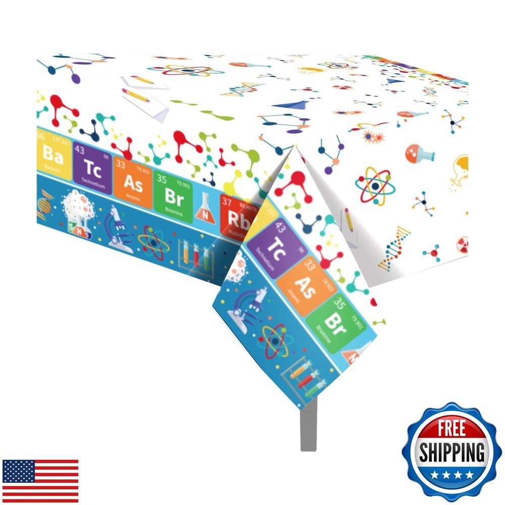2 Pack Science Party Tablecloth Science Party Decorations Laboratory Party Ta