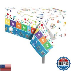 2 Pack Science Party Tablecloth Science Party Decorations Laboratory Party Ta