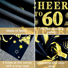 Trgowaul 60Th Birthday/Anniversary/Wedding Decorations for Women Men, Cheers to