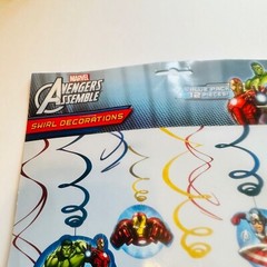 DesignWare Marvel Avengers Assemble Party Foil Swirl Decorations 12 Pack Ironman