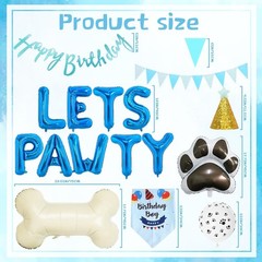 Dog Birthday Party Supplies Set – Blue Decorations for Boys