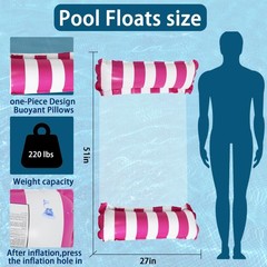 3 Pack Pool Floats,Inflatable Pool Floats Hammock 4-in-1 Multi-Purpose for Ad…