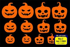 Halloween Vinyl Stickers Window Decorations Spooky Party Kids Pumpkin Bats Ghost