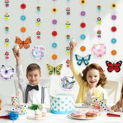 Butterfly Flower Decorations – 8 Pack Spring Flower Butterfly Hanging Party D…