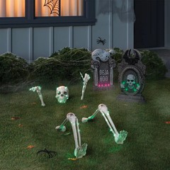 5pc Skeleton Parts Stake Lights Halloween Decorative Prop Off White – Hyde