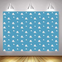 Blue Sky White Clouds Backdrop Photo Background Birthday Baby Shower Party Decor
