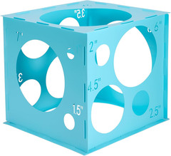 2-10 Inch Collapsible Plastic Balloon Sizer Box Cube, Balloon Size Measurement T
