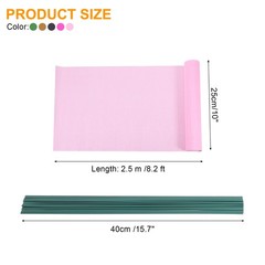 5 Colors Crepe Paper Flower Kit 8.2ft x 10 in for Wedding Decoration