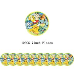 Pokémon tableware party set balloons kids birthday Supplies Plates Cups Pikachu