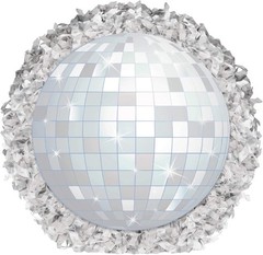 Good Vibes 60’s 70’s Decades Retro Theme Party Decoration Disco Ball Mini Pinata