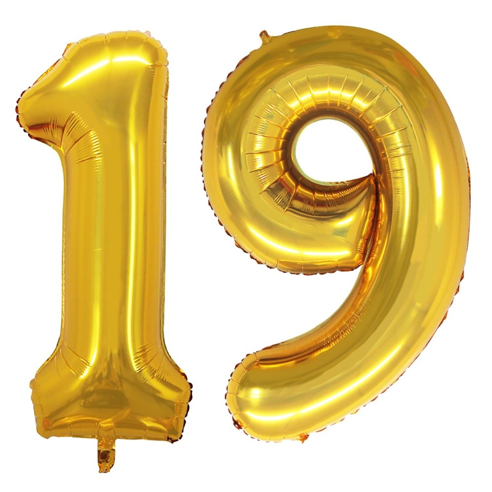 GOER Number 19 Balloons for 19th Birthday Sweet 19 Party Decorations,42 Inch …