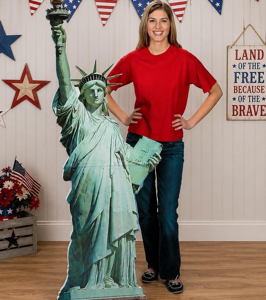 Large 6ft Statue of Lady Liberty Image Freestanding Printed Cardboard Decor #171