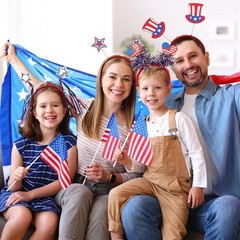 Comfortable 9PCS American Flag Headbands for Fun July 4th Celebrations