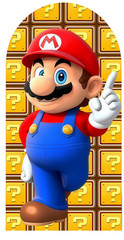 Super Mario Peach Princess Arch Backdrop Cover Background Birthday Party Banner