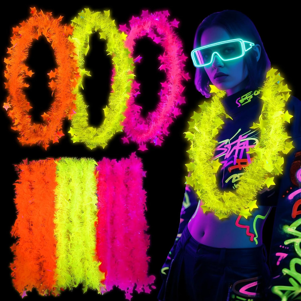 Mega-L 12 Pcs Glow in the Dark Party Necklace, Glow in the Dark Party Supplies,