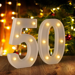 50Th Birthday Decorations Woman Man,Marquee Numbers for 50Th Wedding Anniversary