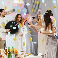 Fall Gender Reveal Decorations 500 PCS Pumpkin Confetti Baby Shower