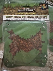 Brand New Mojang Minecraft Birthday Banner Party 7.82 Ft Lot of 4