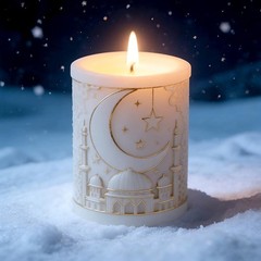 Eid Ramadan Star Moon Candle Molds For Candle Making Cylinder Umrah Mubarak Cand