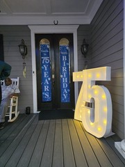Happy 75th Birthday Yard Sign Door Banner – Cheers to 75 1 ft x 5.9 ft, 75