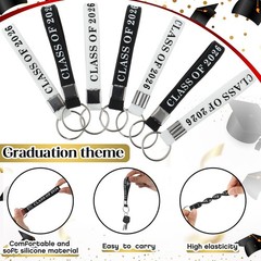 50 Pcs Class of 2026 Graduation Keychains Silicone Rubber Keyring Graduation …