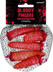 Realistic Life Size Bloody SEVERED FINGERS Body Parts Halloween Prop Decorations