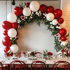 129pcs Ruby Red Balloon Arch Kit, Different Sizes 18 12 10 5 Inches Cherry Re…