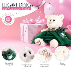 Classic Size Quinceañera Bear Elegant Dress Gift Keepsake 15 Años B14631-34G