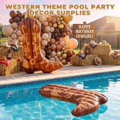 Pool Float,6 Ft Cowgirl Boot Pool Float for Adults Funny Bride Pool Floates I…