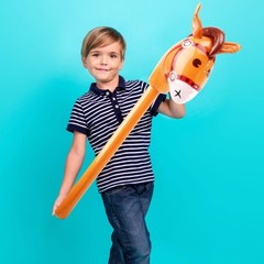 12 Pack Inflatable Stick Horse Bulk Colorful Inflatable Horsehead Stick Ballo…