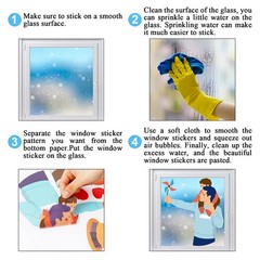 6 Sheets Father’s Day Window Clings Happy Father’s Day Best Dad I Love Dad