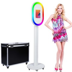 Portable Photo Booth Machine Compatible with iPad 10.2″-13″ Metal Selfie Station