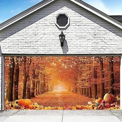 6 x 13 FT Happy Fall Thanksgiving Garage Door Banner Yard Sign Glitter Autumn