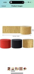 Red-Black Gold Casino-Theme Party-Decorations Streamers – 9 Rolls Graduation