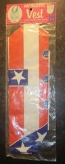 Vtg Beistle Red White Blue Stars & Stripes Tyvek Patriotic Vest New/Sealed